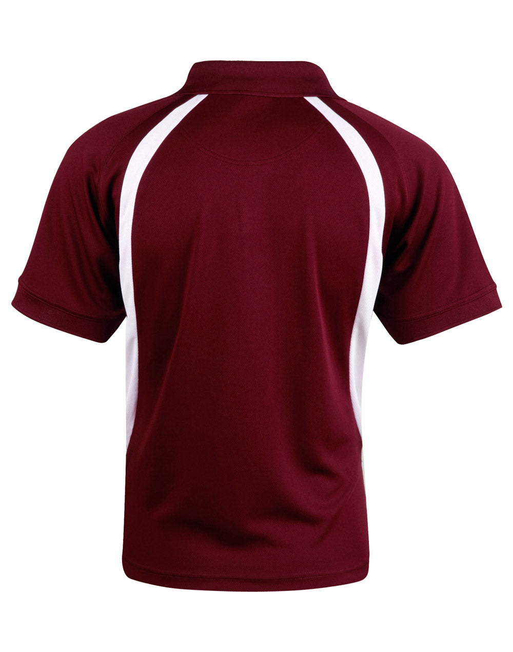Olympian Polo Men's - Maroon/White - Back