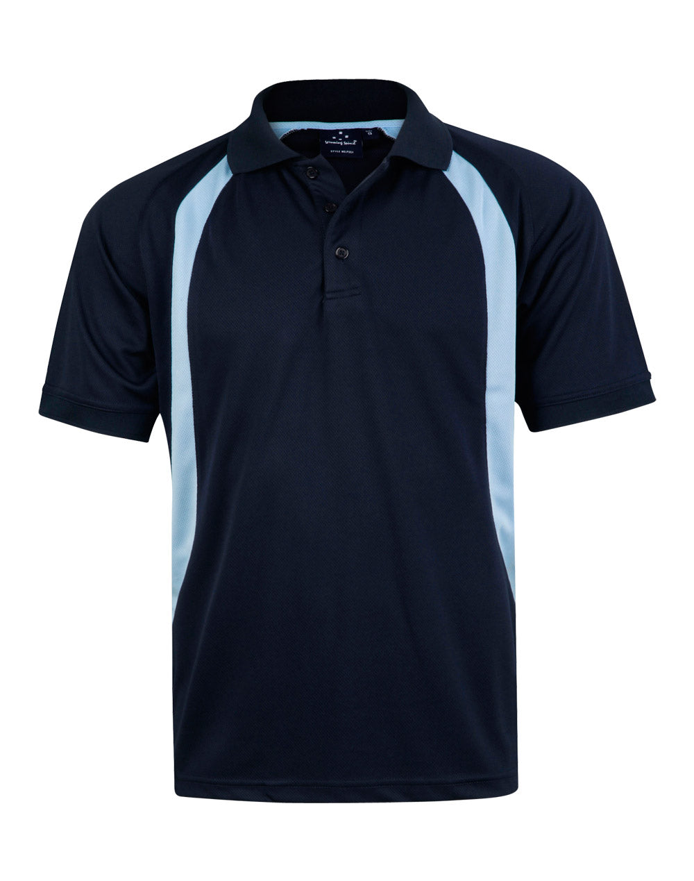 Olympian Polo Men's - Navy/Skyblue - Front