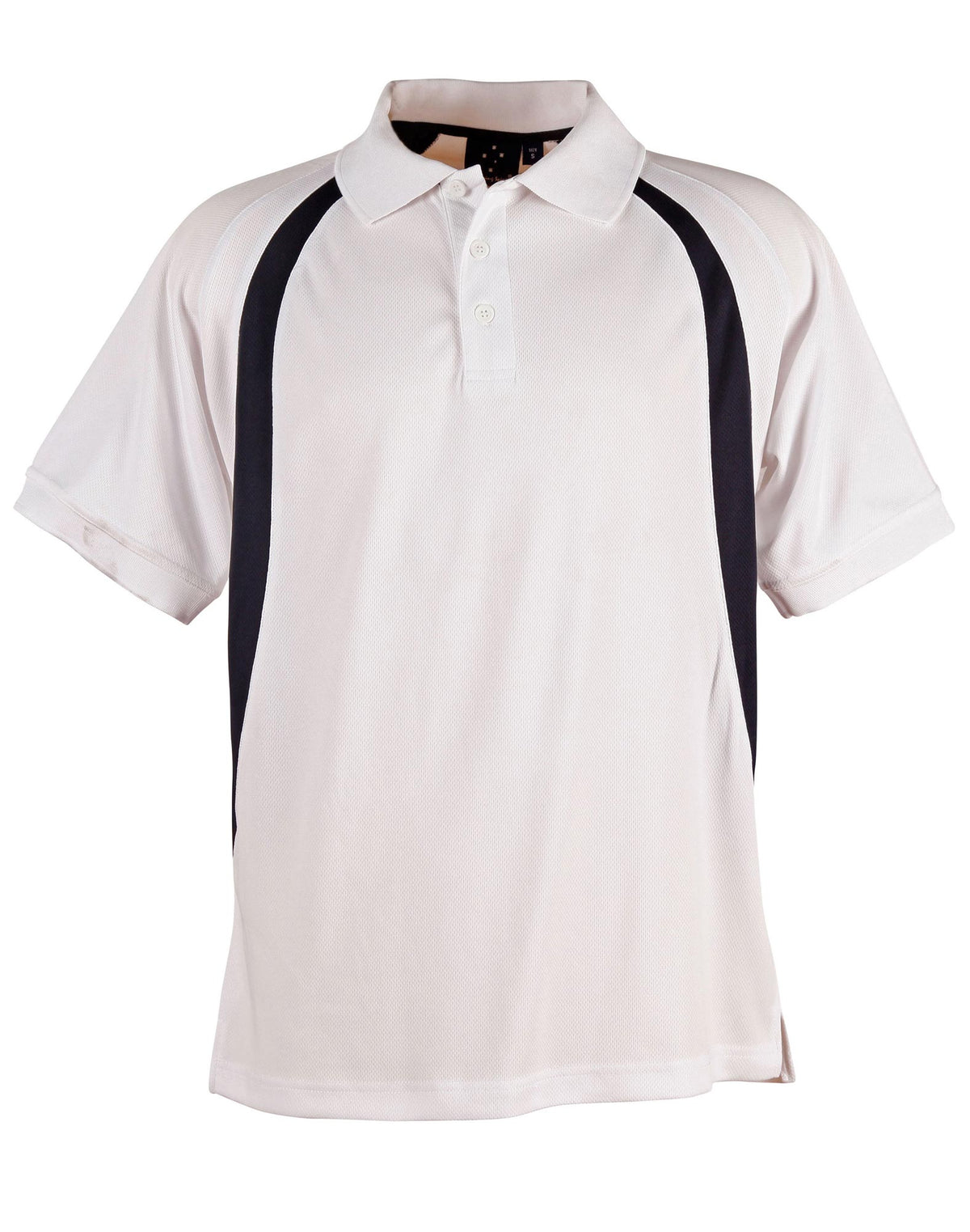 Olympian Polo Men's - White/Navy - Front
