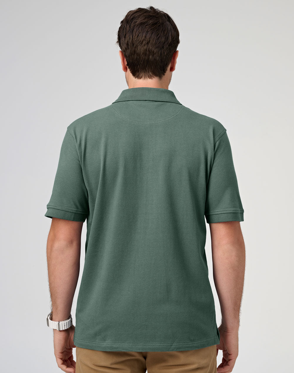 Darling Harbour Polo Men's - Earth Green - Back