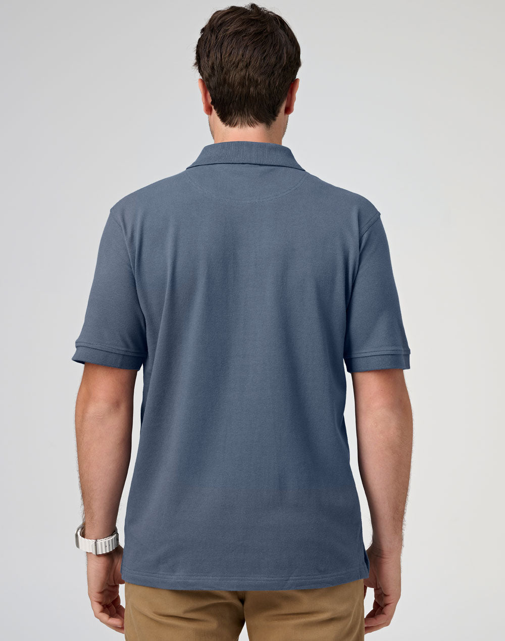 Darling Harbour Polo Men's - Slate Blue - Back