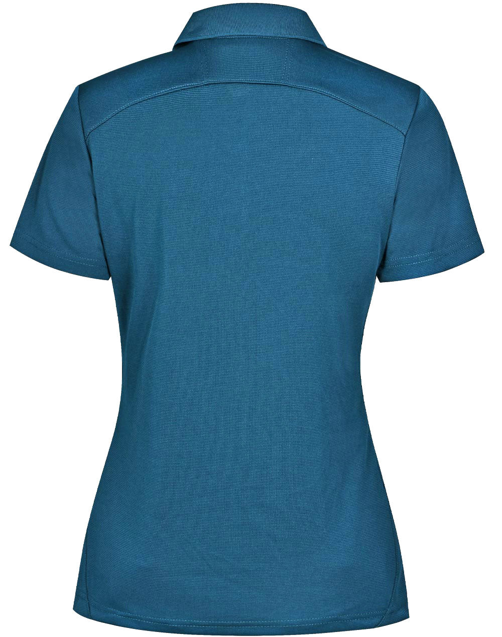 Lucky Bamboo Polo Ladies - Aegean Blue - Back