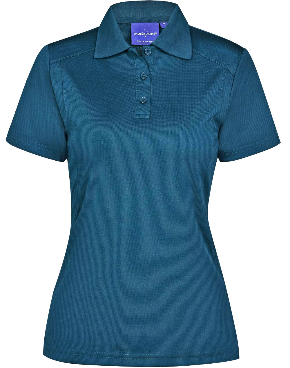 Lucky Bamboo Polo Ladies - Aegean Blue - Front