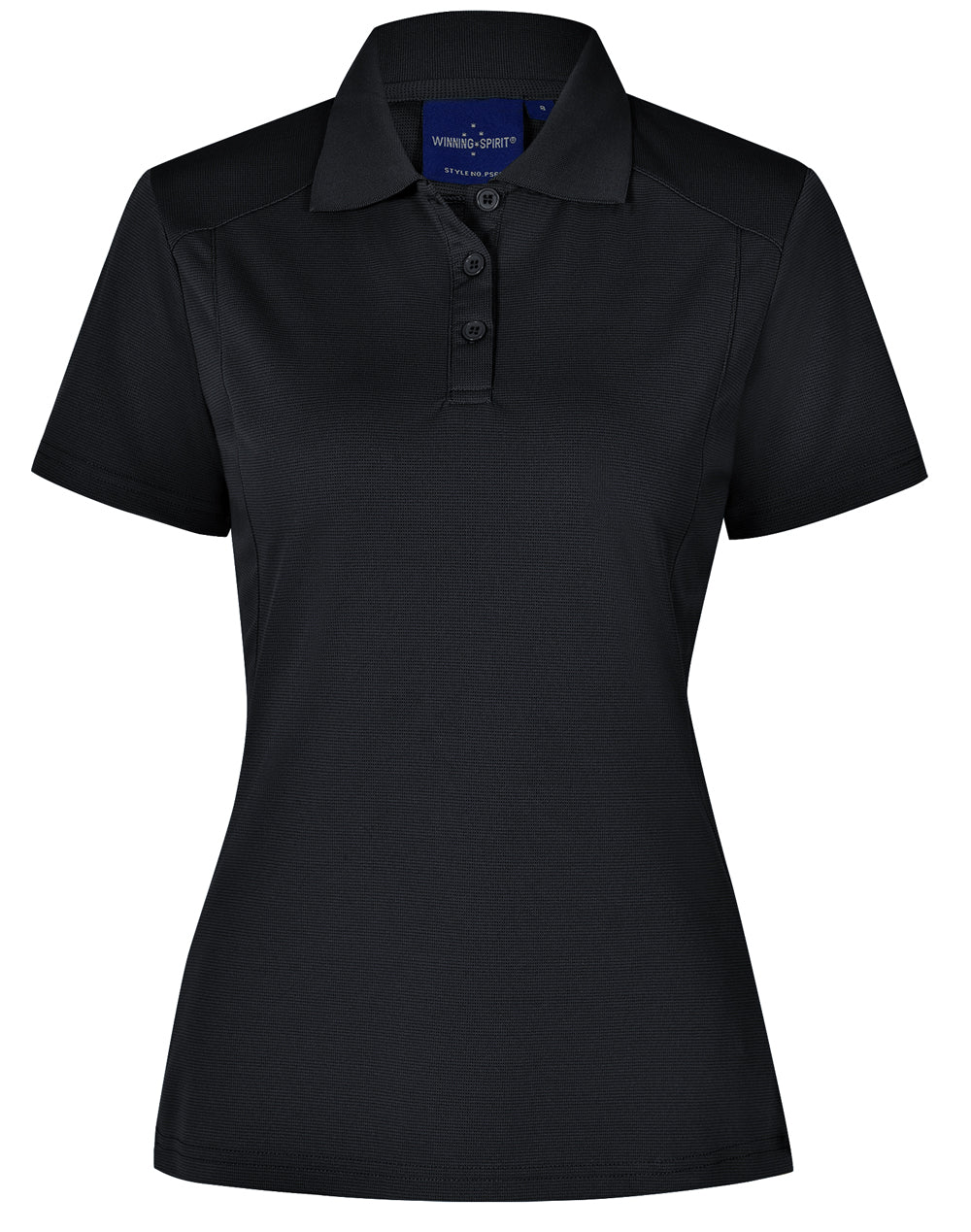 Lucky Bamboo Polo Ladies - Black - Front