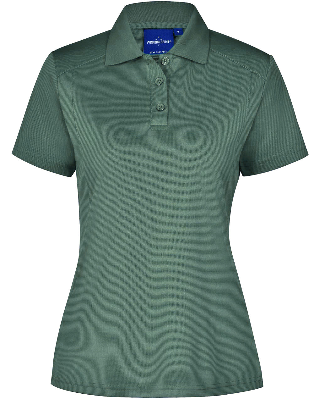 Lucky Bamboo Polo Ladies - Mineral Green - Front