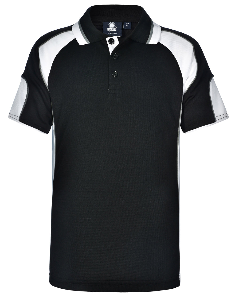 Alliance Polo Kids - Black/White - Front