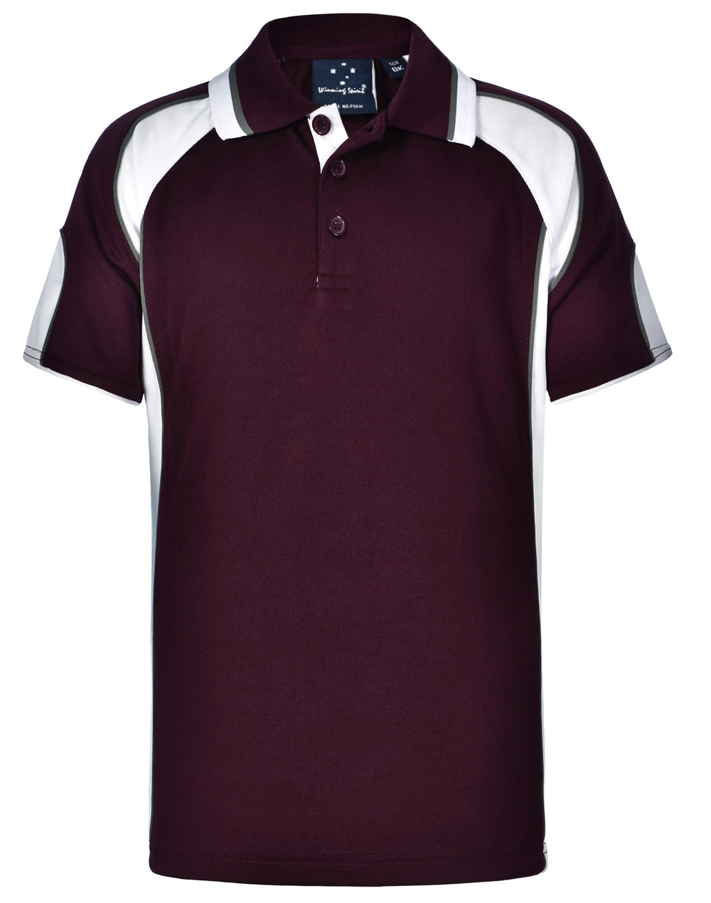 Alliance Polo Kids - Maroon/White - Front