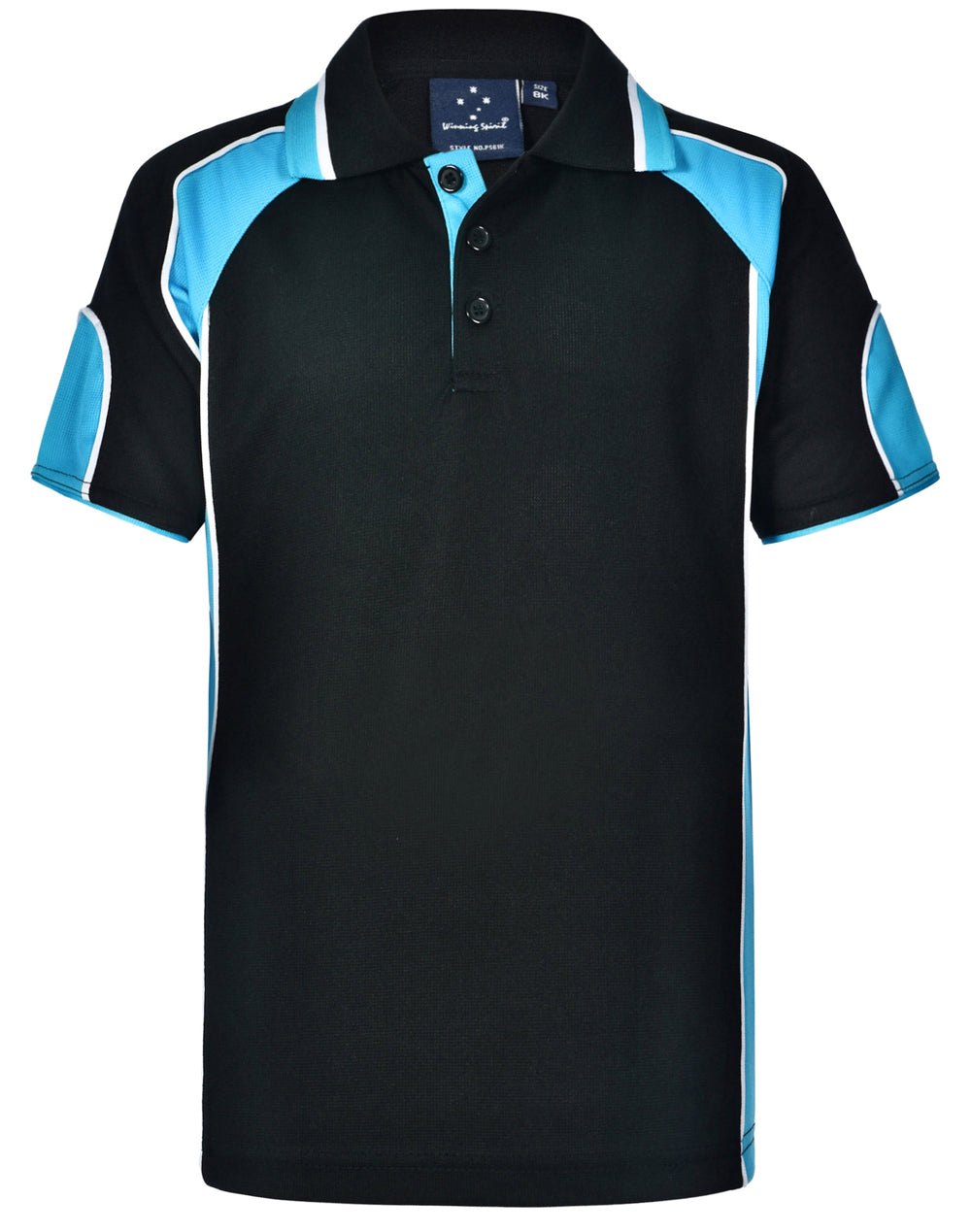 Alliance Polo Kids - Navy/Aqua Blue - Front