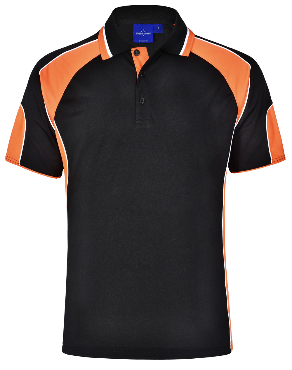 Alliance Polo Kids - Black/Orange - Front
