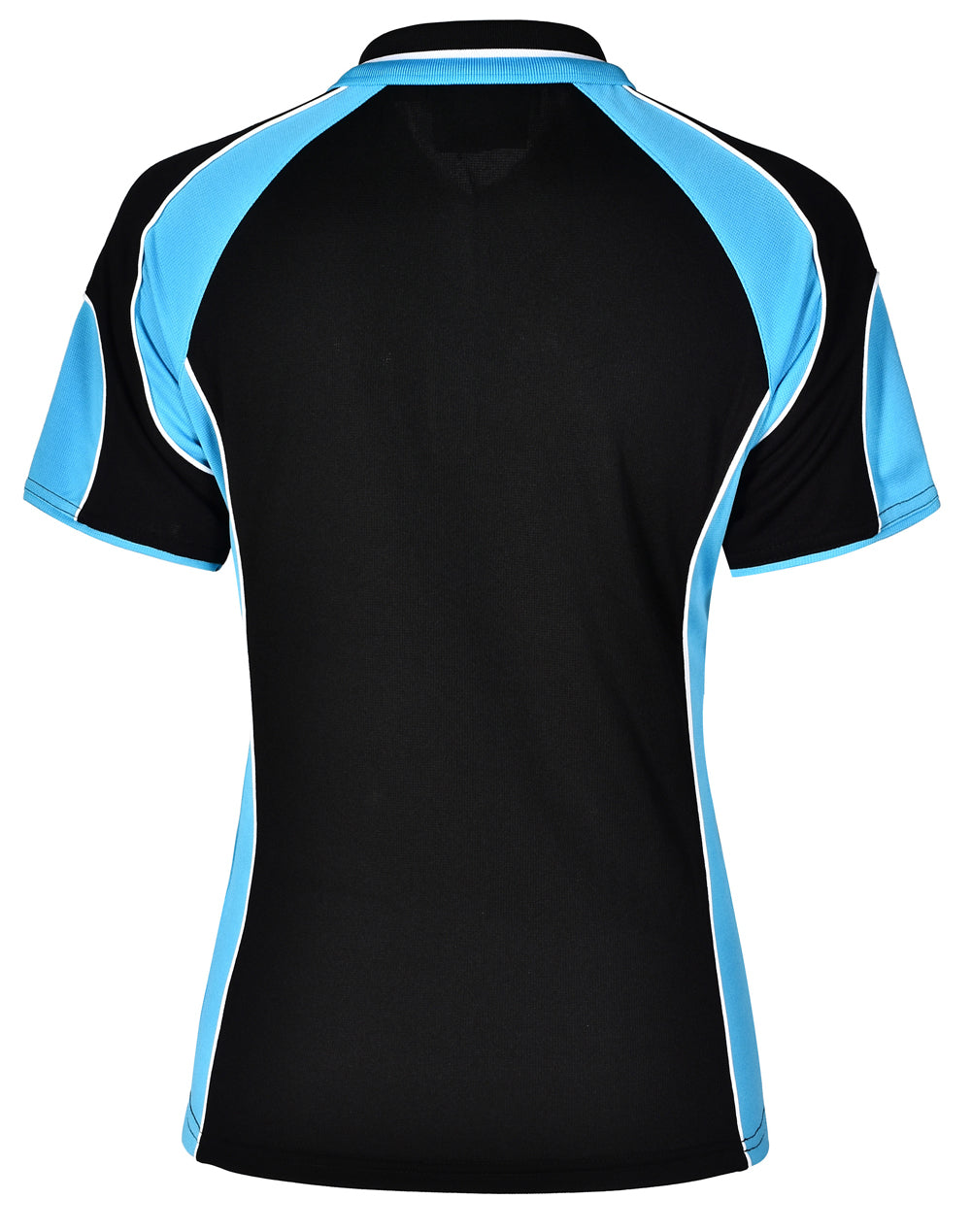 Alliance Polo Ladies - Black/Aqua Blue - Back