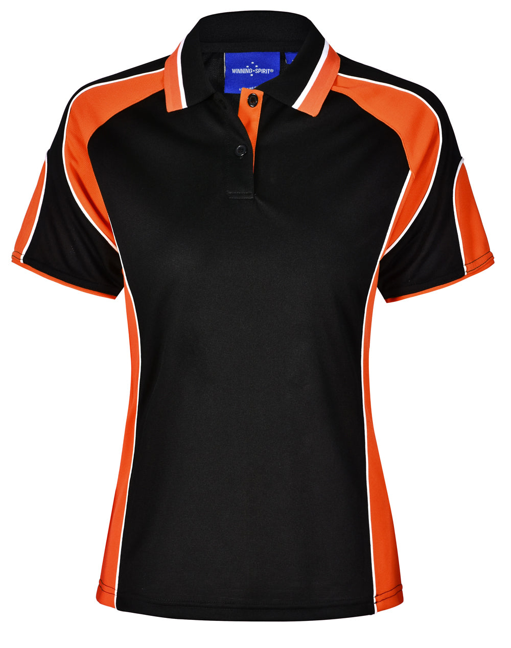 Alliance Polo Ladies - Black/Orange - Front