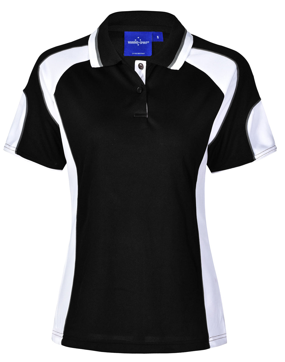 Alliance Polo Ladies - Black/White - Front