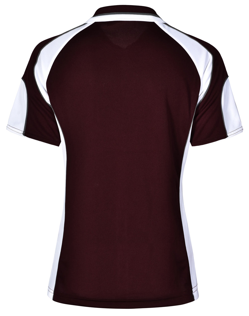 Alliance Polo Ladies - Maroon/White - Back