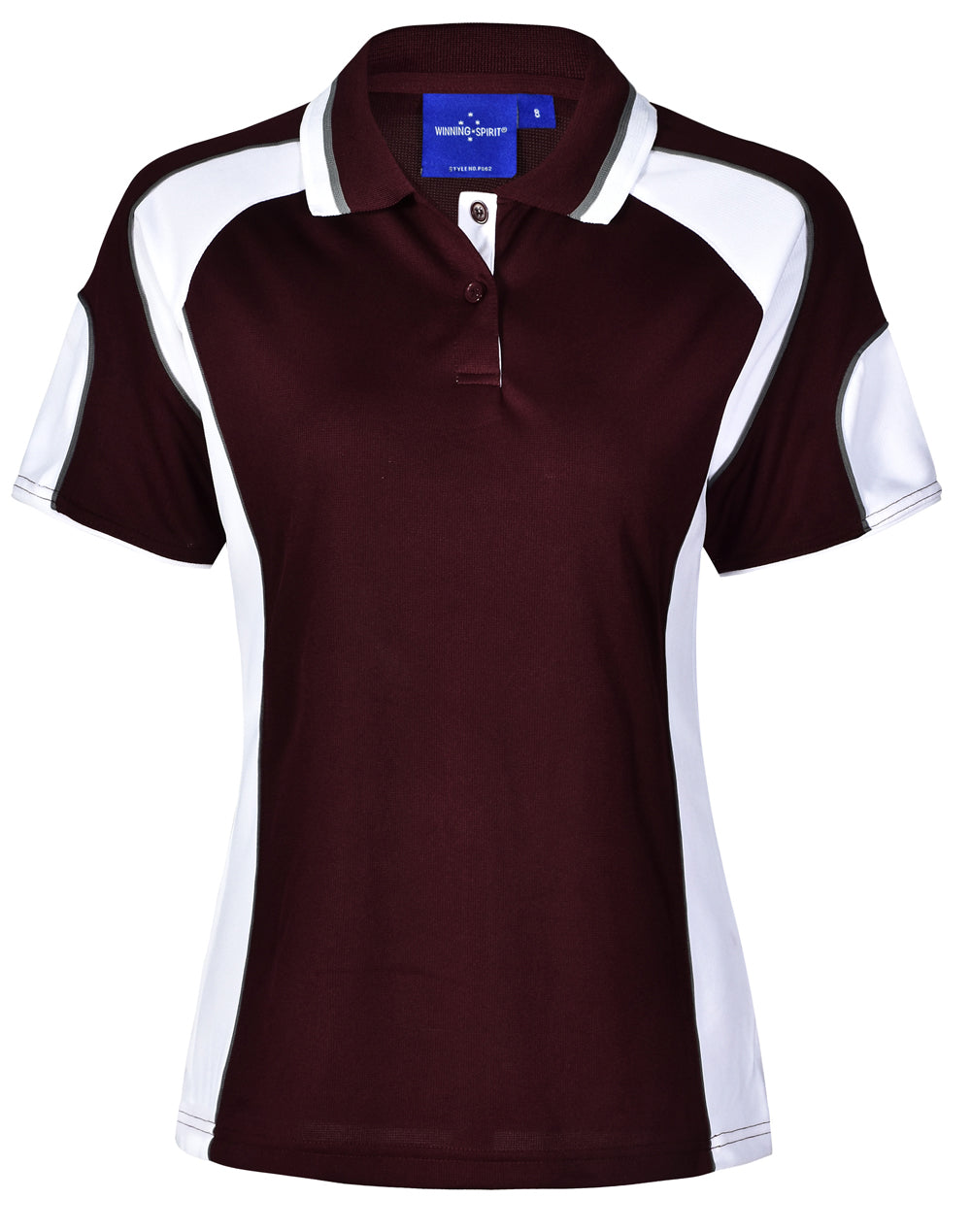 Alliance Polo Ladies - Maroon/White - Front
