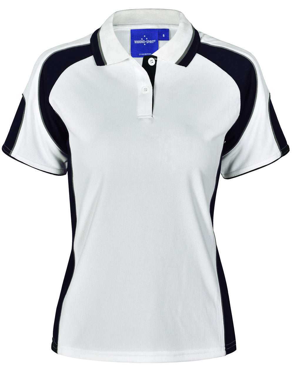 Alliance Polo Ladies - White/Navy - Front
