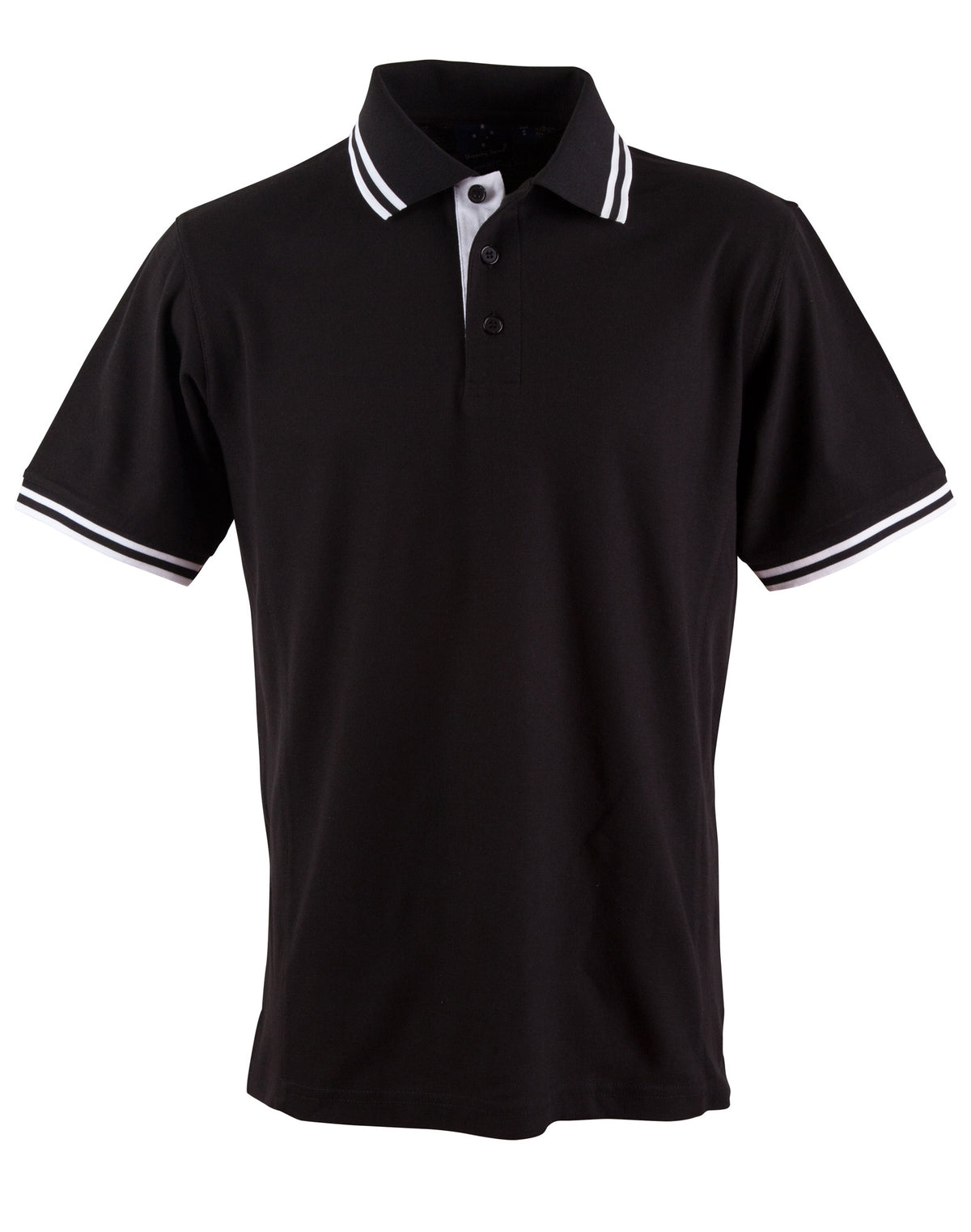 Grace Polo Men's - Black/White - Front
