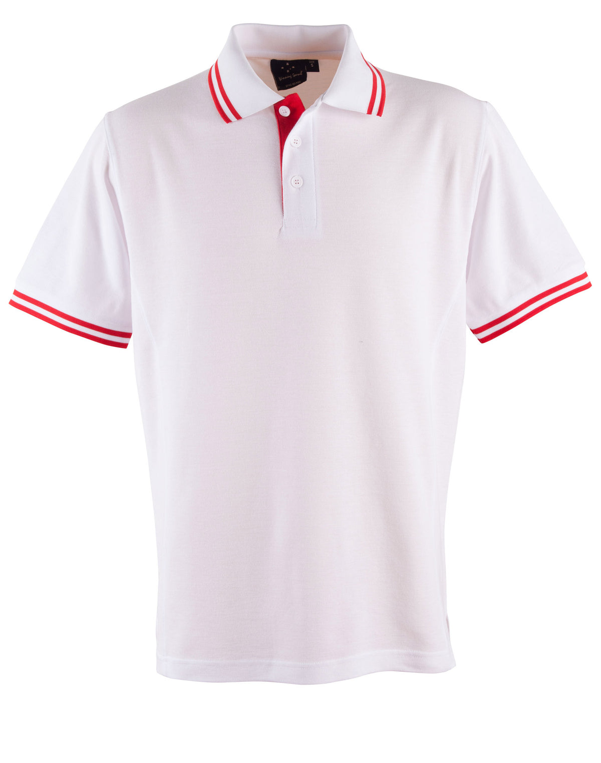 Grace Polo Men's - White/Red - Front