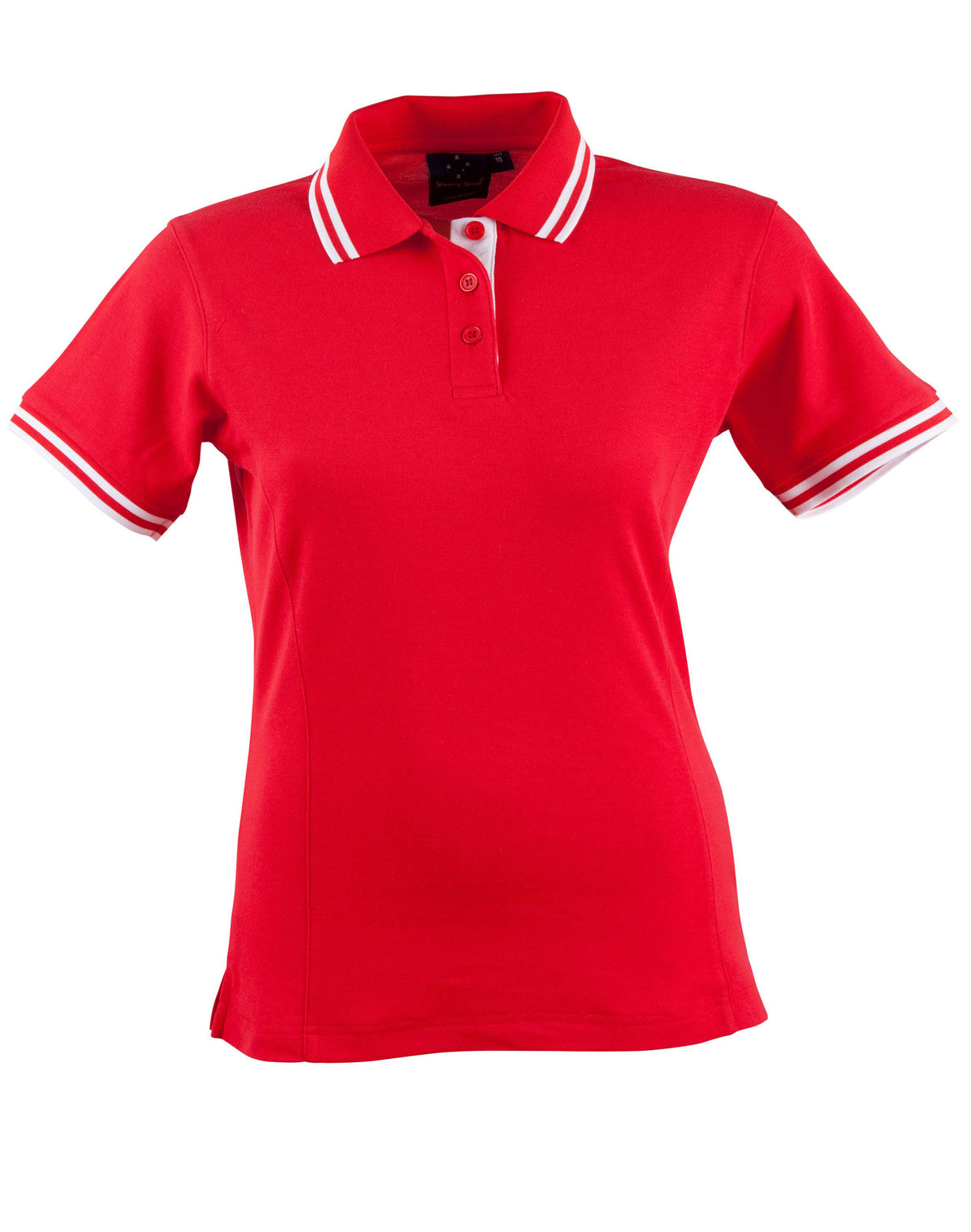 Grace Polo Women's - Red/White - Front