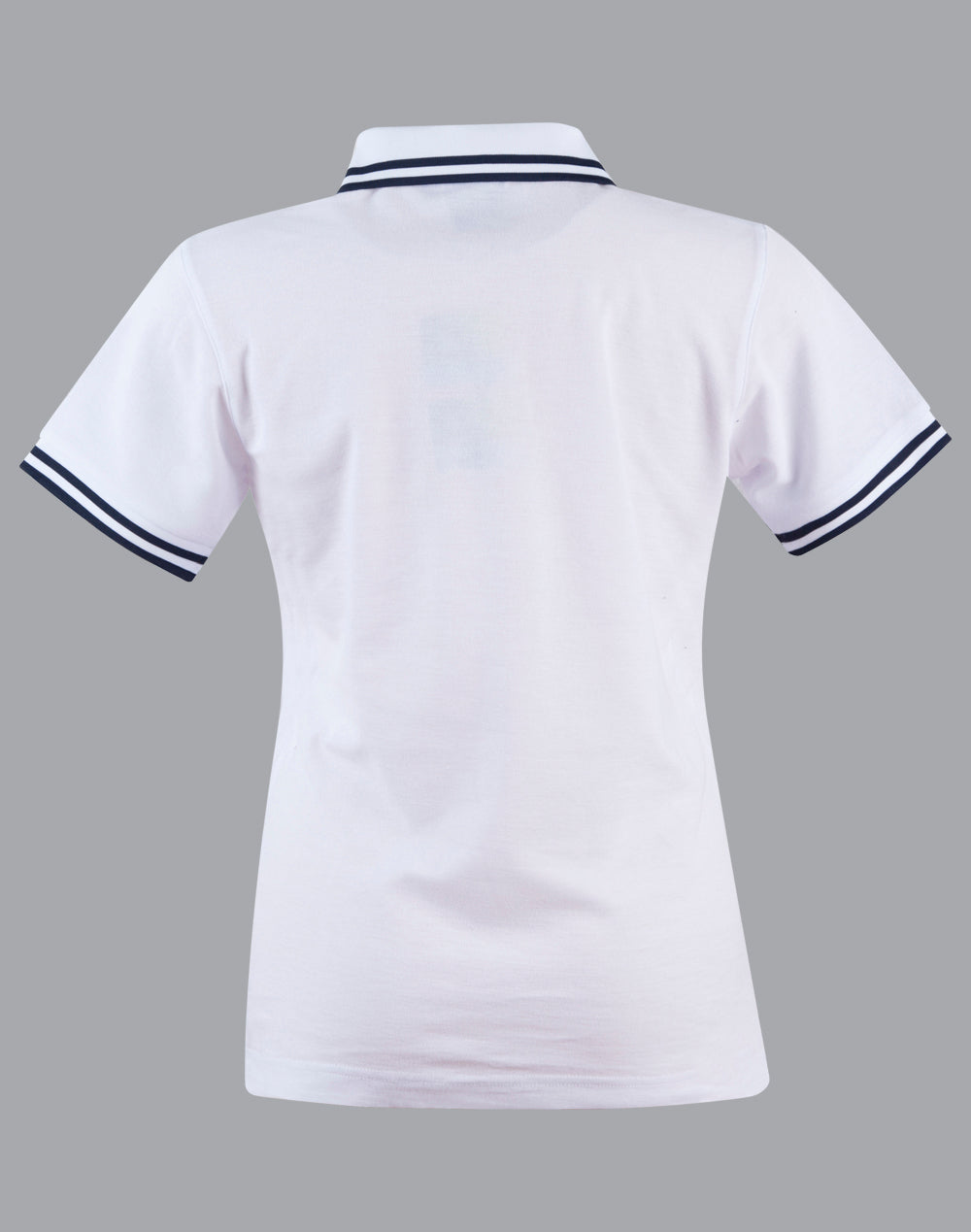 Grace Polo Women's - White/Navy - Back