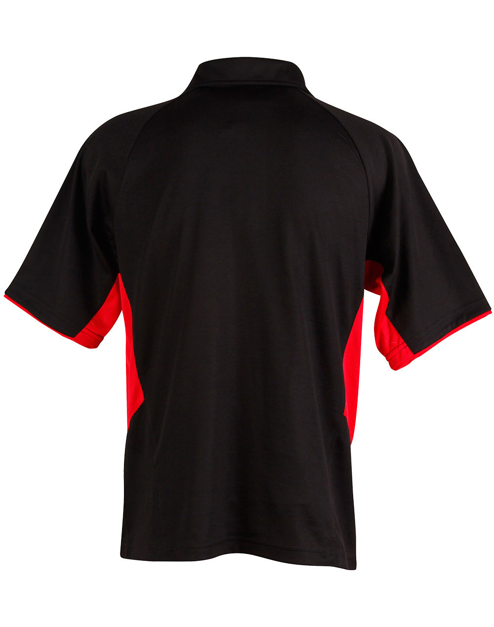Statesman Polo Men's - Black/White/Red - Back