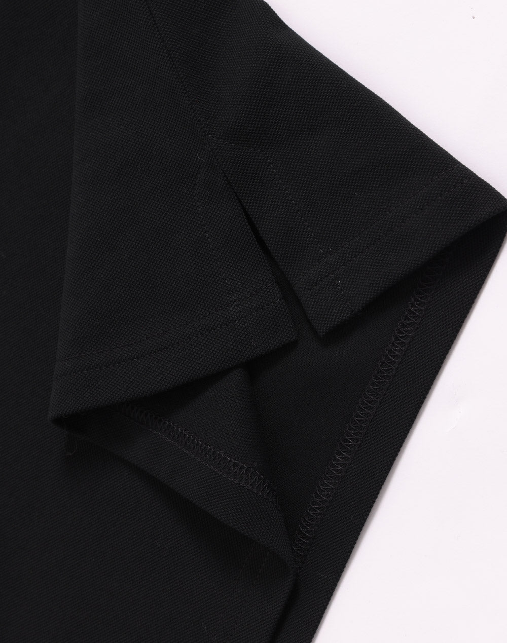 Mens Ultrafine Cotton Pique Short Sleeve Polo - Black - View