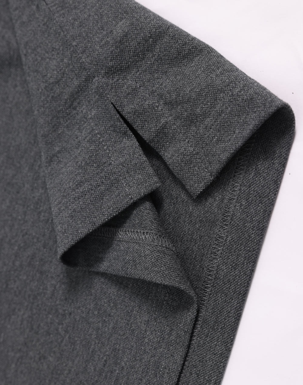 Mens Ultrafine Cotton Pique Short Sleeve Polo - Marl Charcoal - View