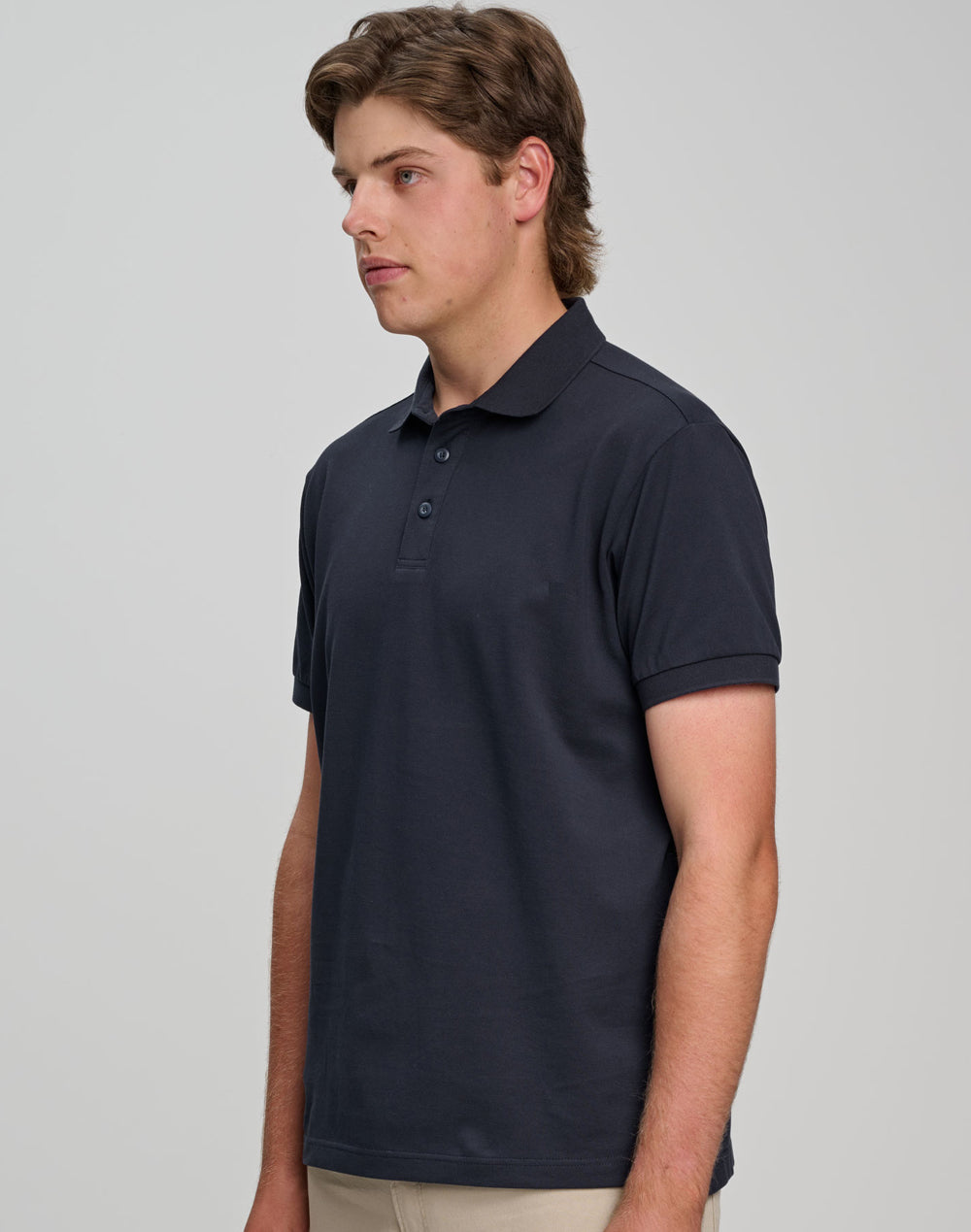 Mens Ultrafine Cotton Pique Short Sleeve Polo - view