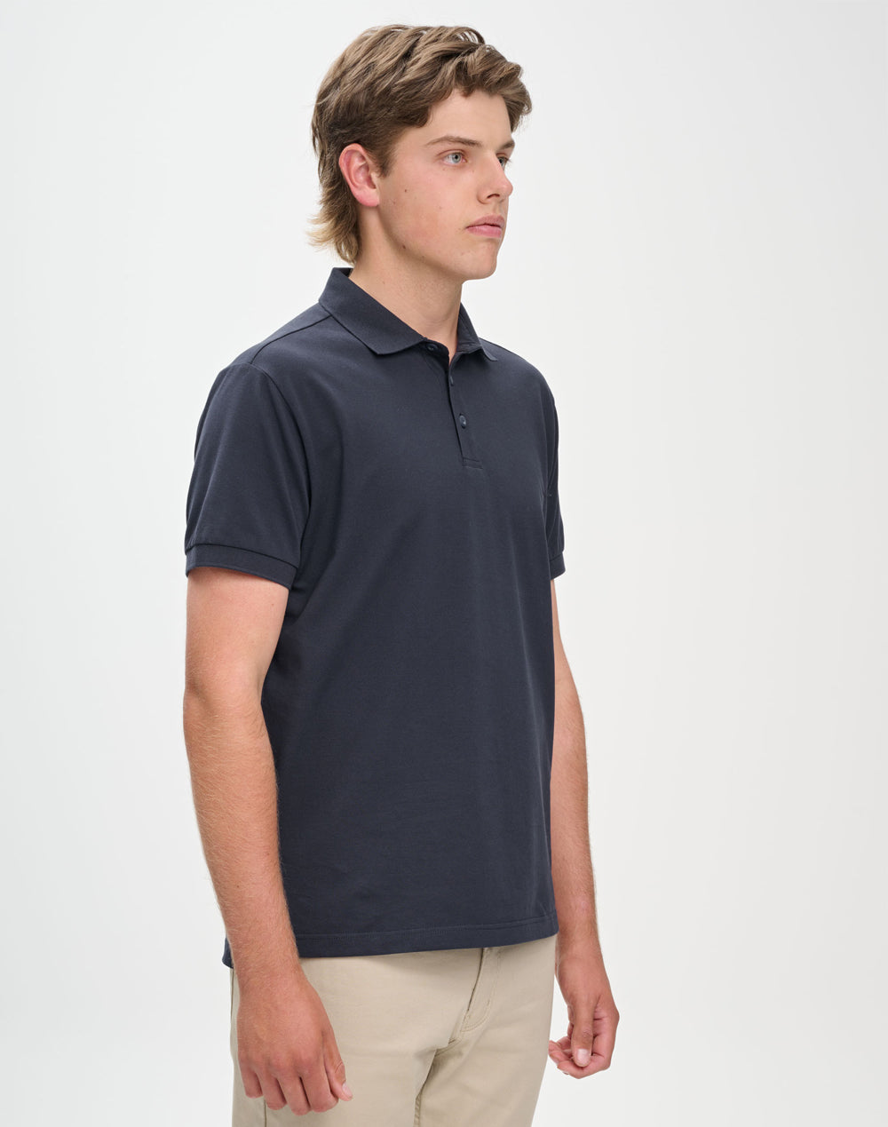 Mens Ultrafine Cotton Pique Short Sleeve Polo - view