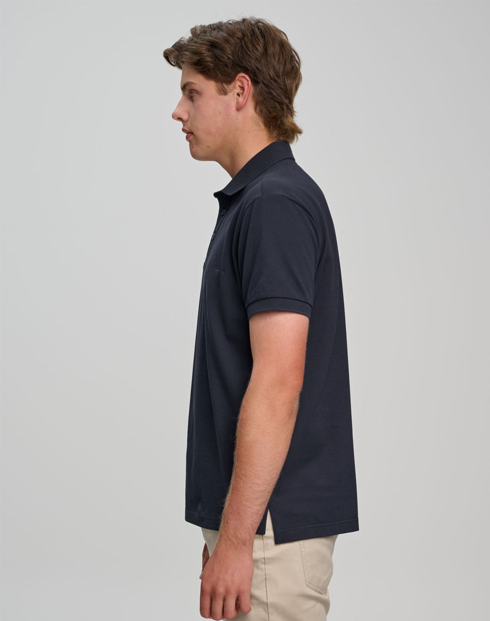 Mens Ultrafine Cotton Pique Short Sleeve Polo - view