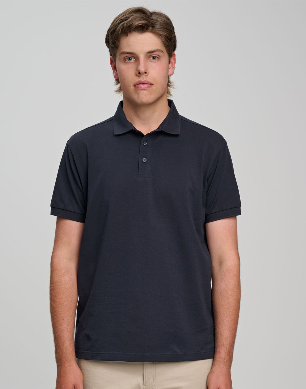 Mens Ultrafine Cotton Pique Short Sleeve Polo - view