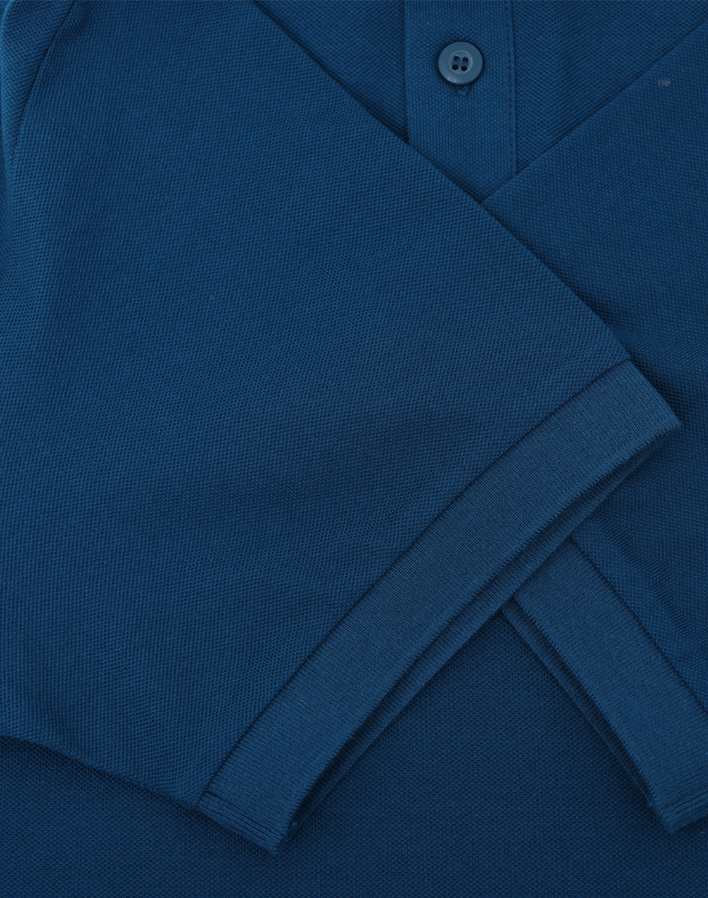 Mens Ultrafine Cotton Pique Short Sleeve Polo - Ocean Blue - View