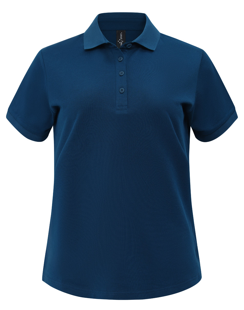 Ladies Ultrafine Cotton Pique Short Sleeve Polo - Ocean Blue - Front