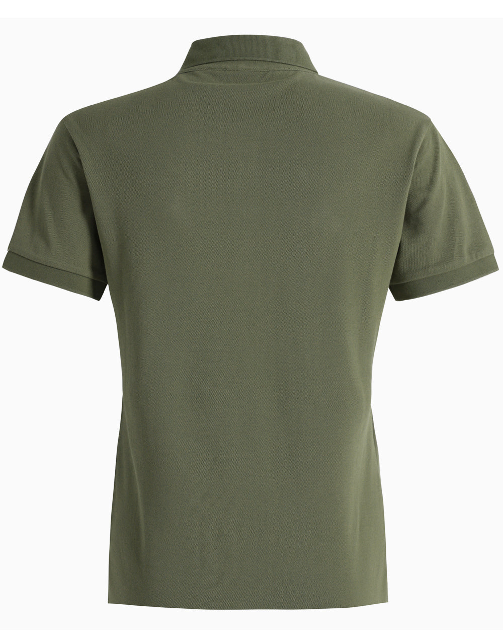 Ladies Ultrafine Cotton Pique Short Sleeve Polo - Olive Green - Back