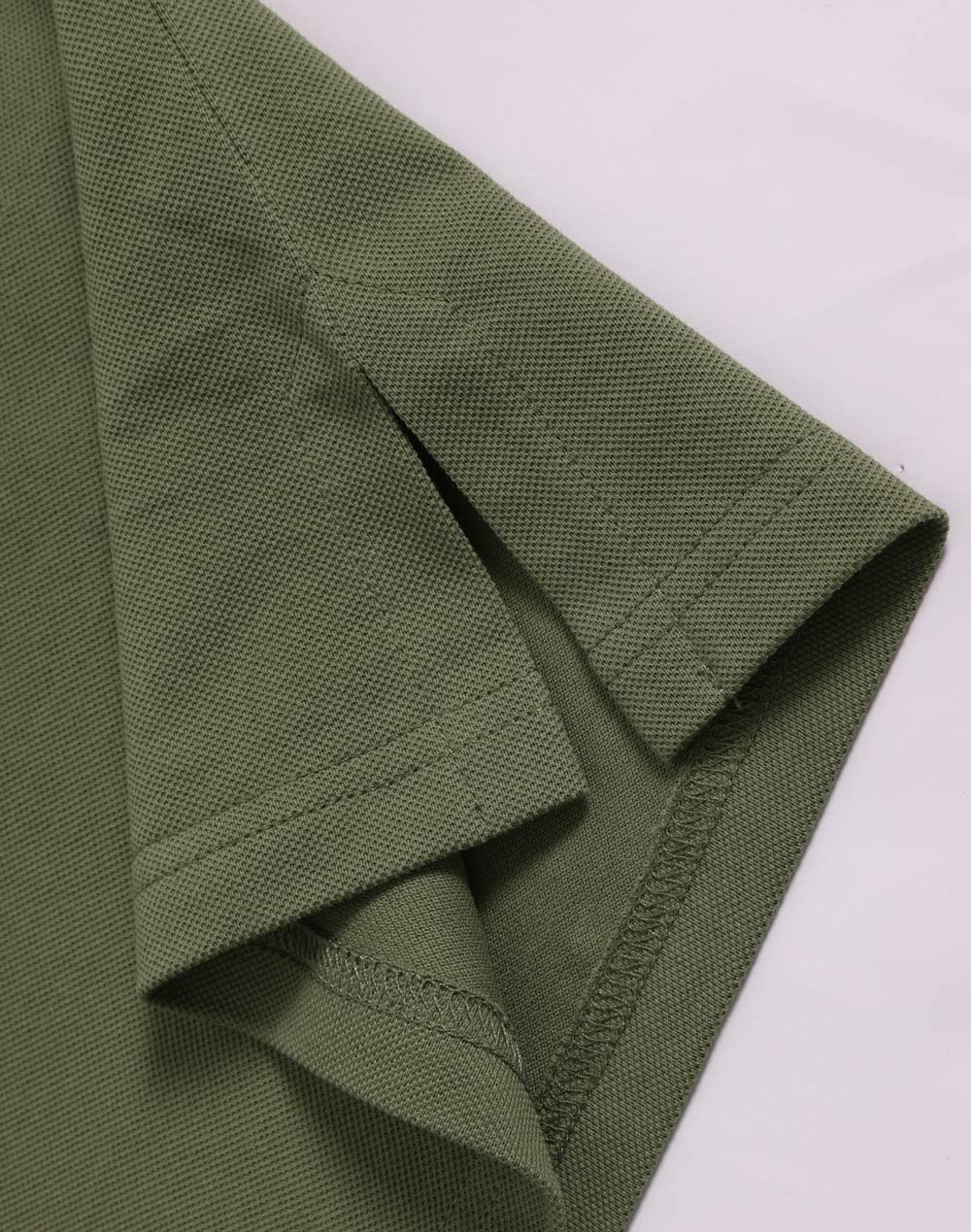 Ladies Ultrafine Cotton Pique Short Sleeve Polo - Olive Green - View