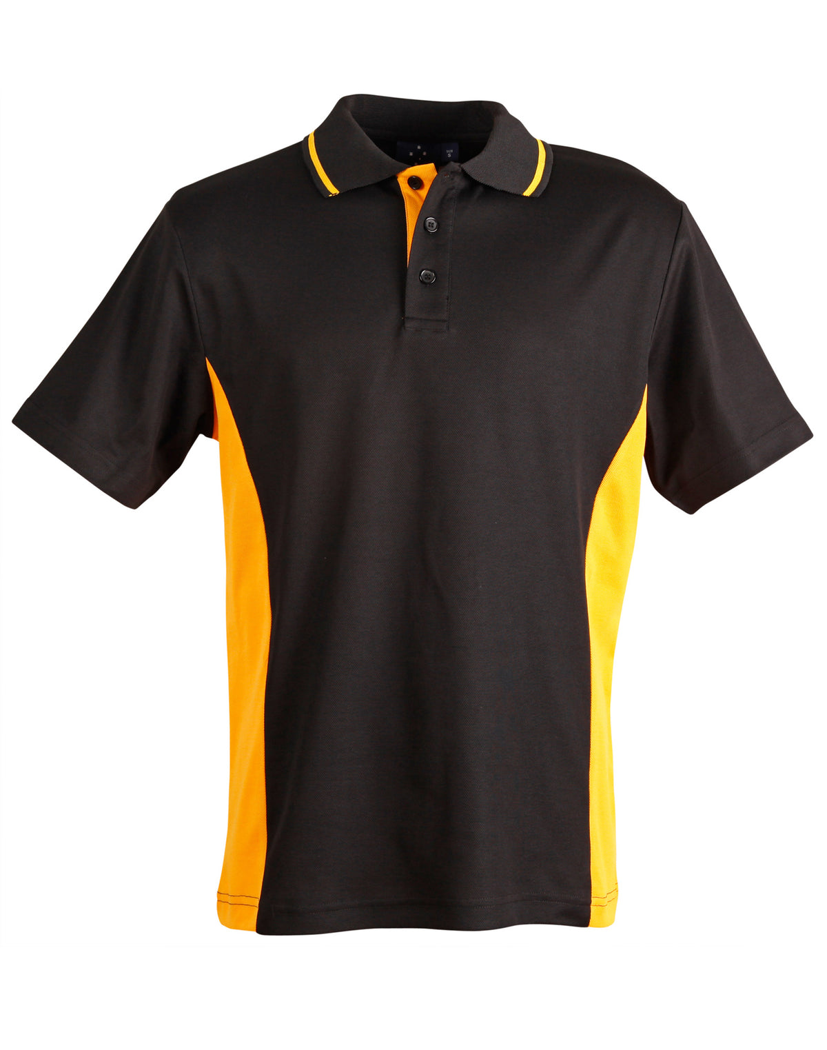 Teammate Polo Kids - Black/Gold - Front