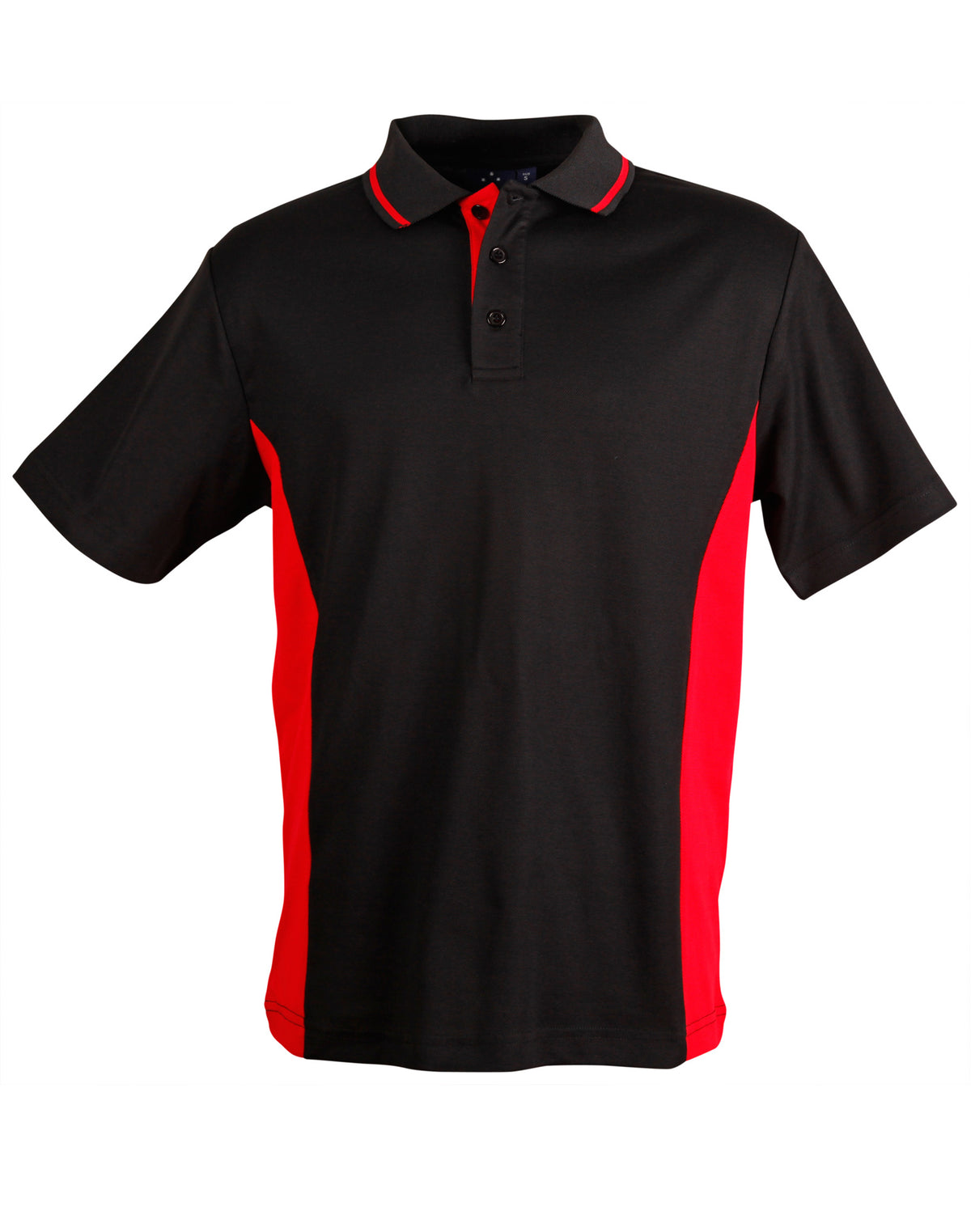 Teammate Polo Kids - Black/Red - Front
