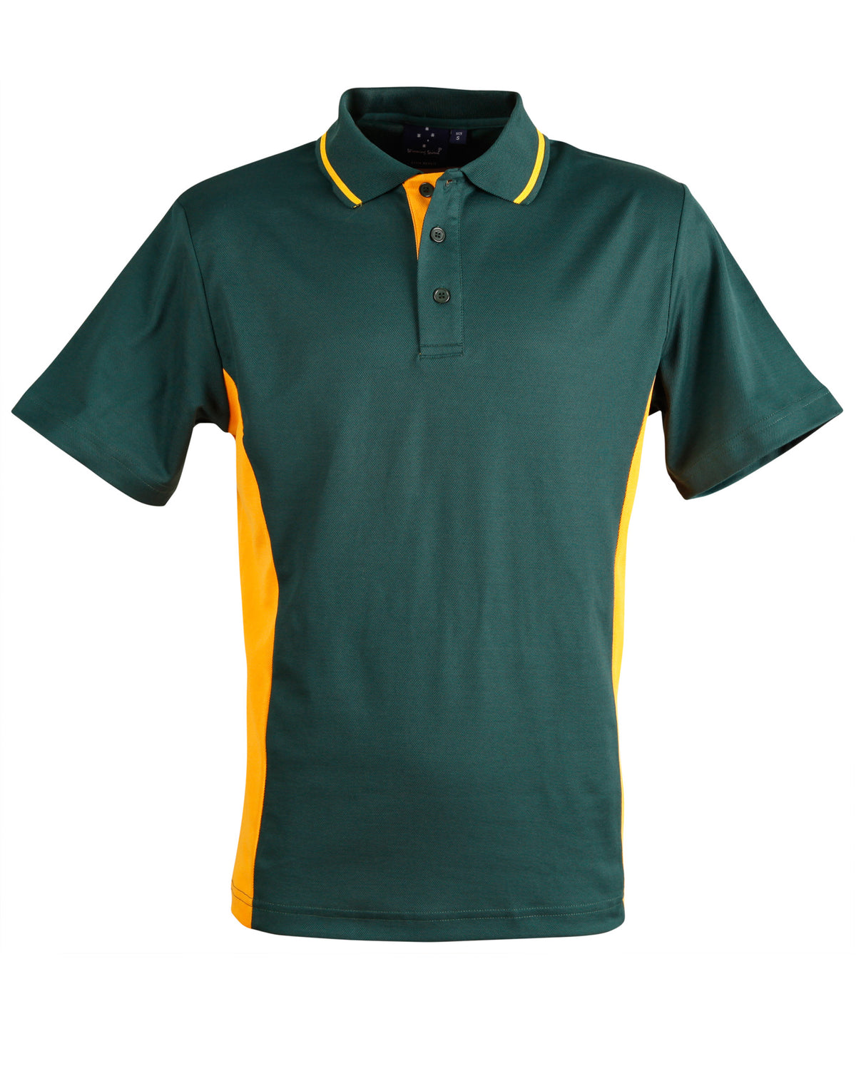 Teammate Polo Kids - Bottle/Gold - Front