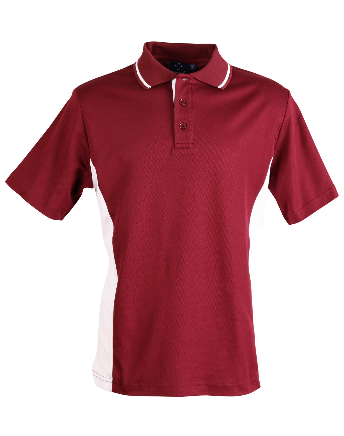 Teammate Polo Kids - Maroon/White - Front