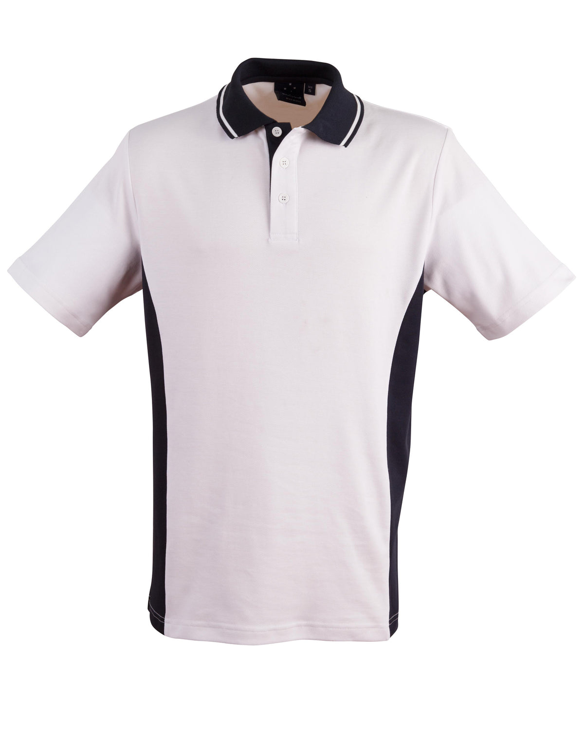 Teammate Polo Kids - White/Navy - Front