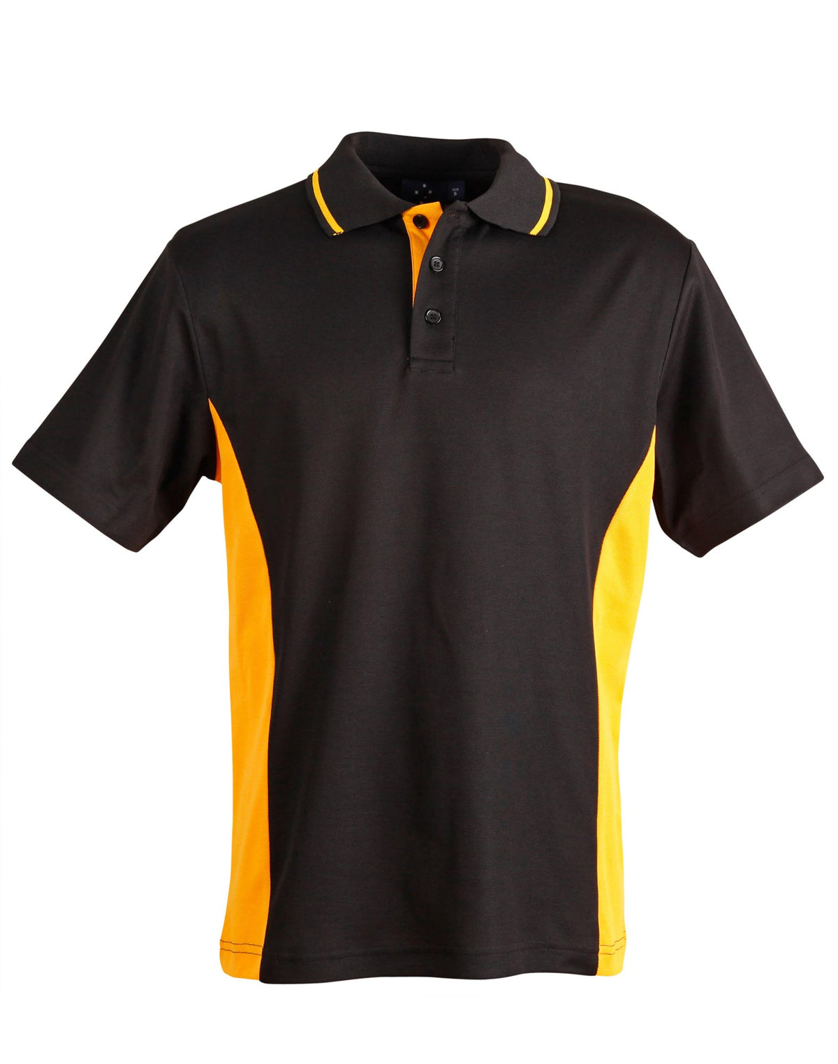 Teammate Polo Men's - Black/Gold - Front