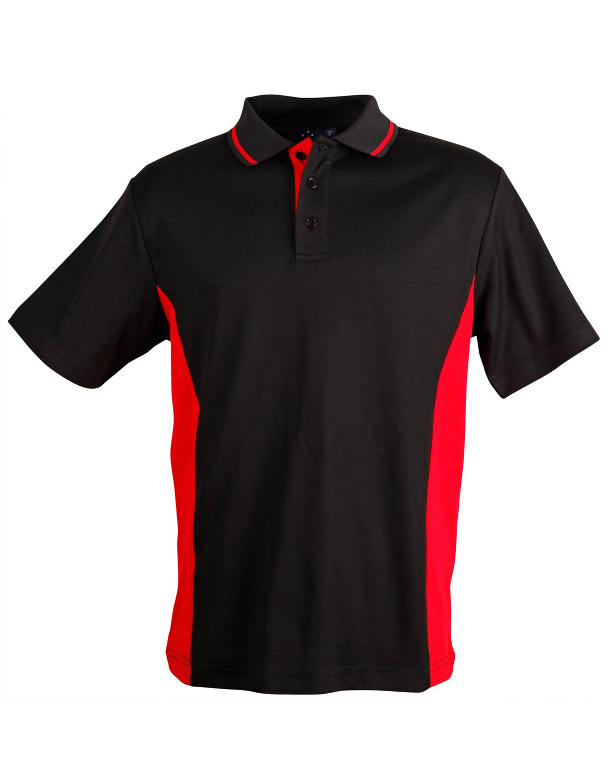 Teammate Polo Men's - Black/Red - Front