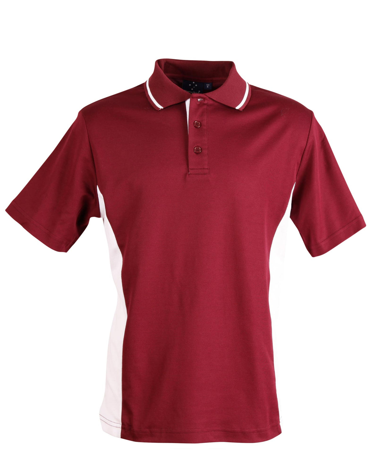 Teammate Polo Men's - Maroon/White - Front