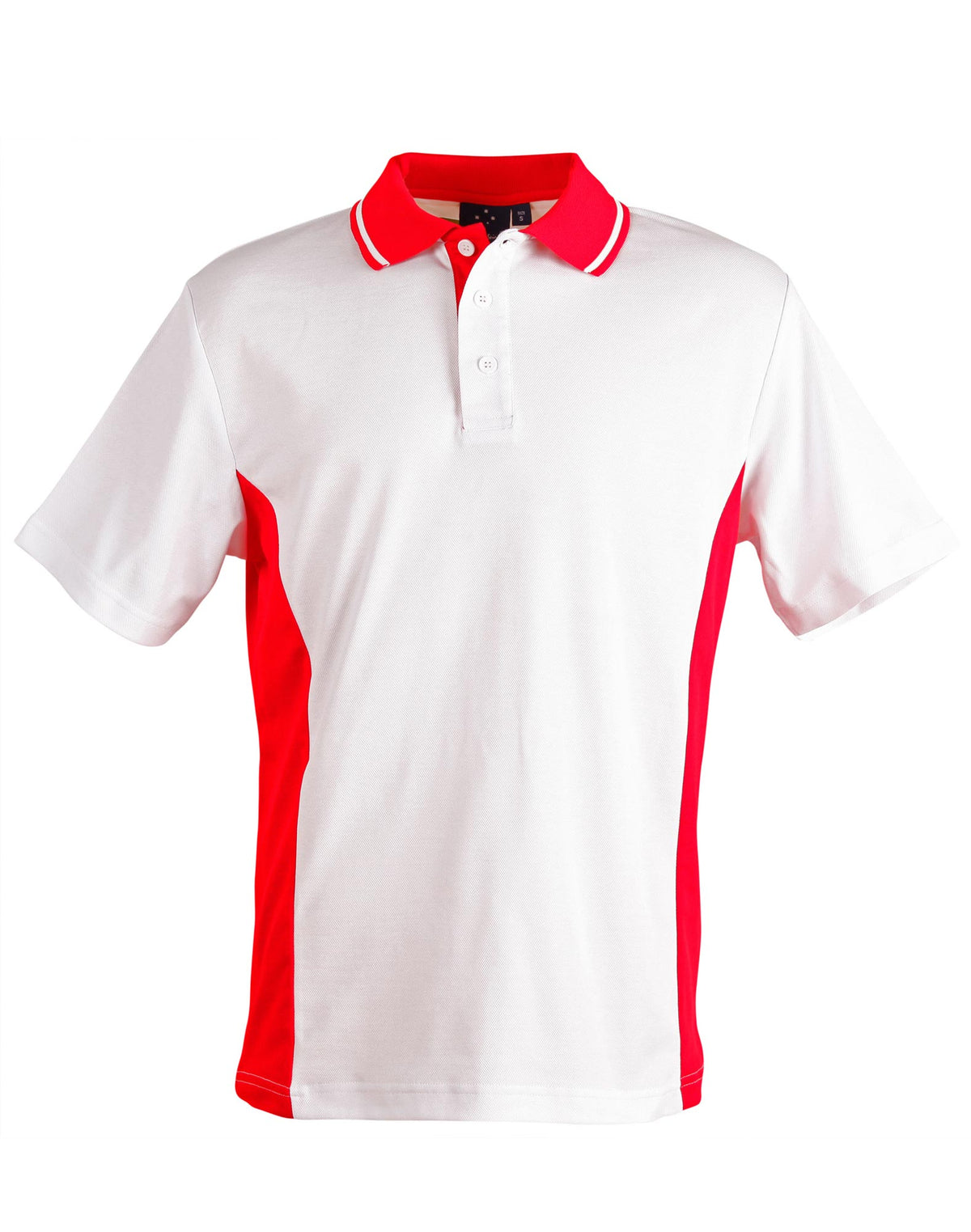Teammate Polo Men's - White/Red - Front