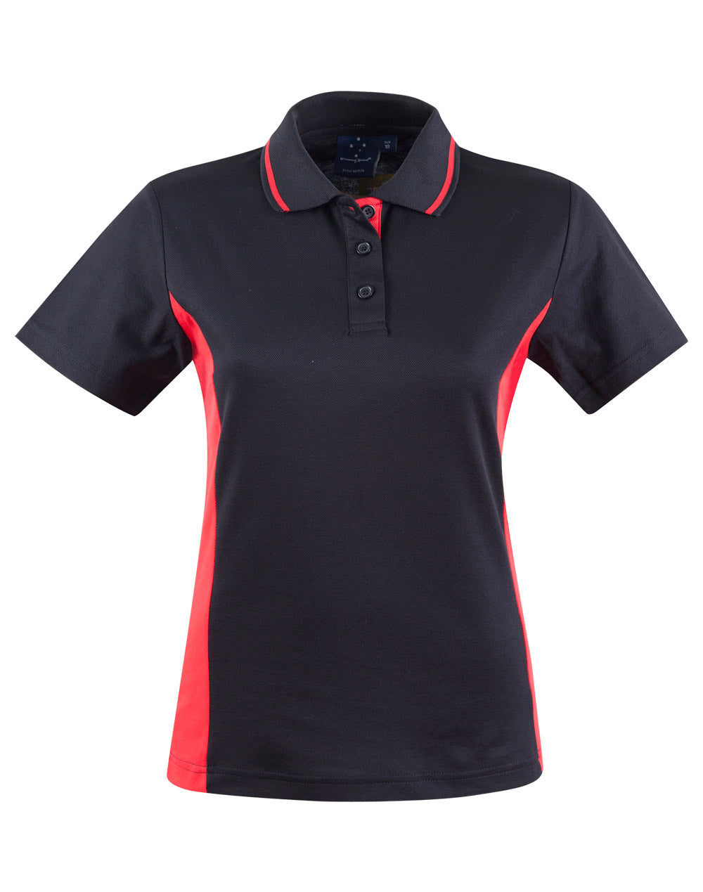 Teammate Polo Ladies' - Black/Red - Front