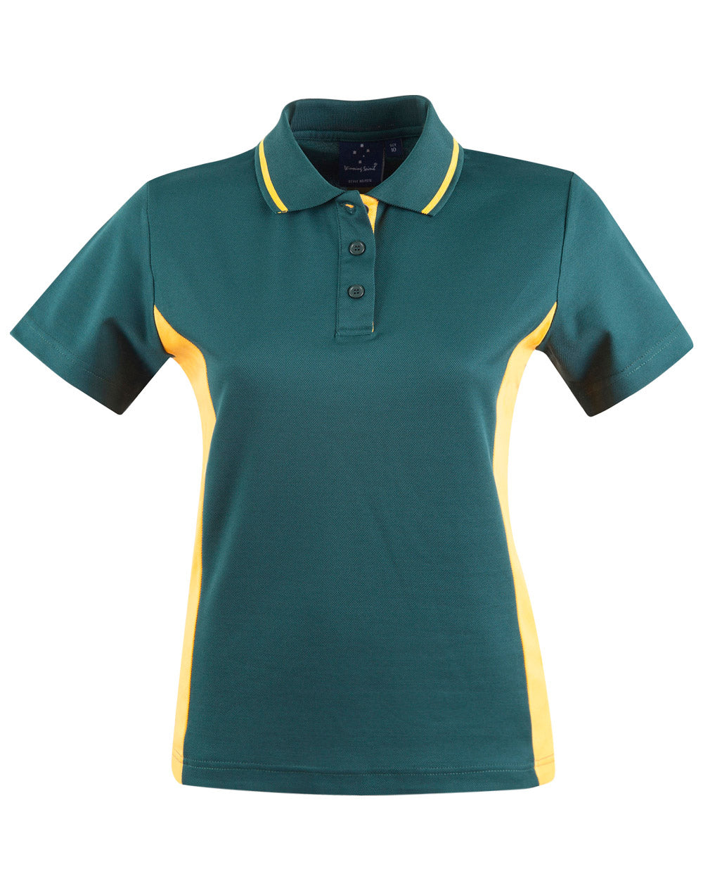 Teammate Polo Ladies' - Bottle/Gold - Front