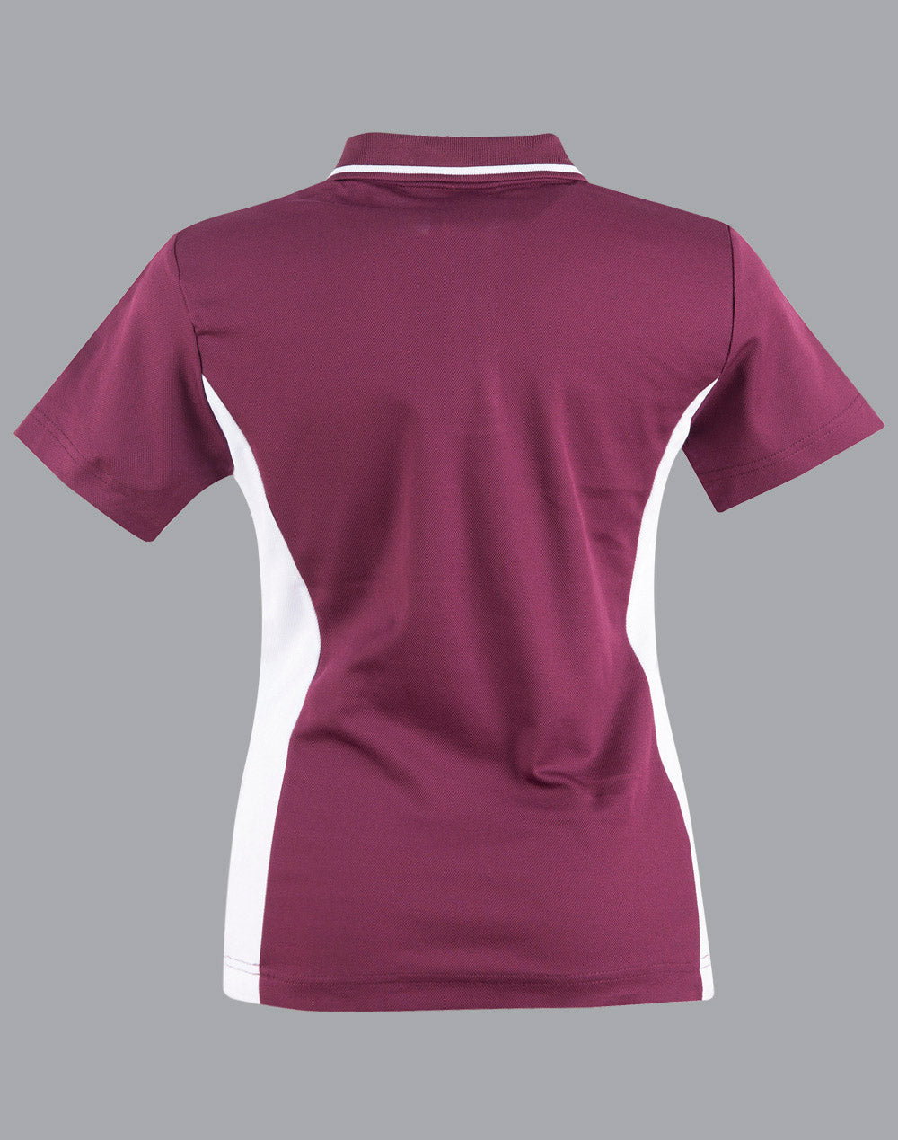 Teammate Polo Ladies' - Maroon/White - Back