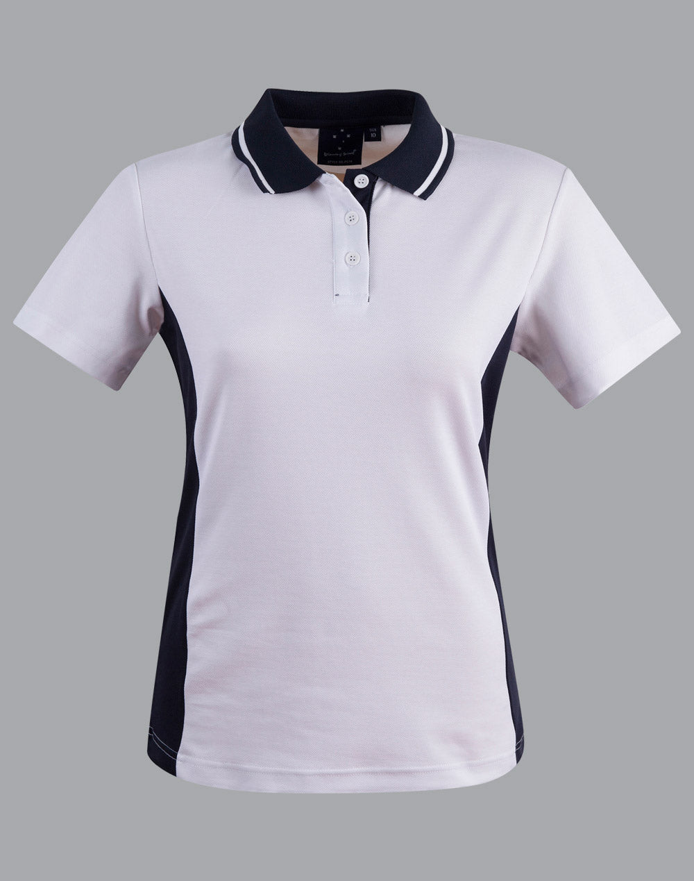 Teammate Polo Ladies' - White/Navy - Front