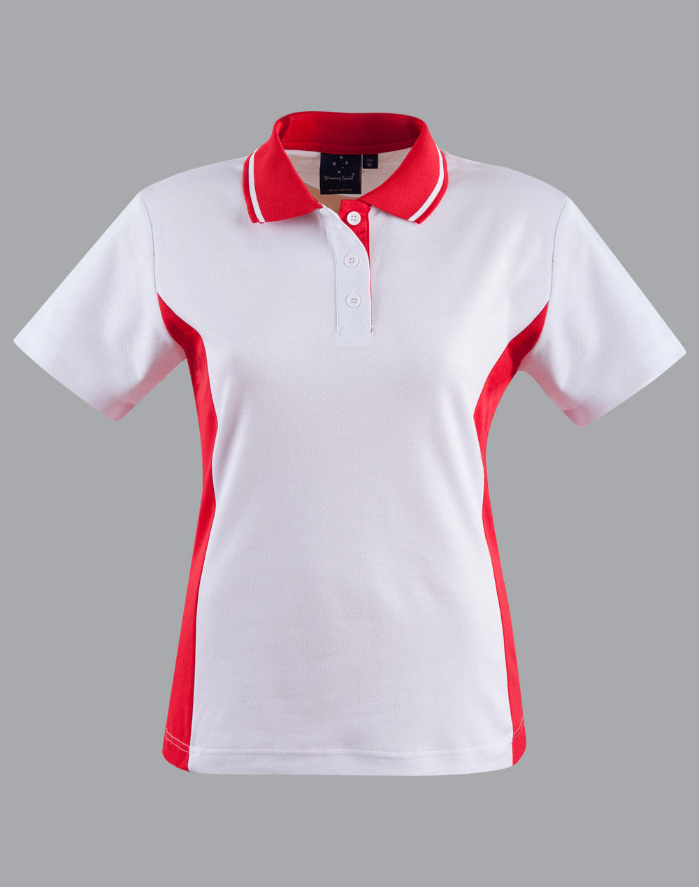Teammate Polo Ladies' - White/Red - Front