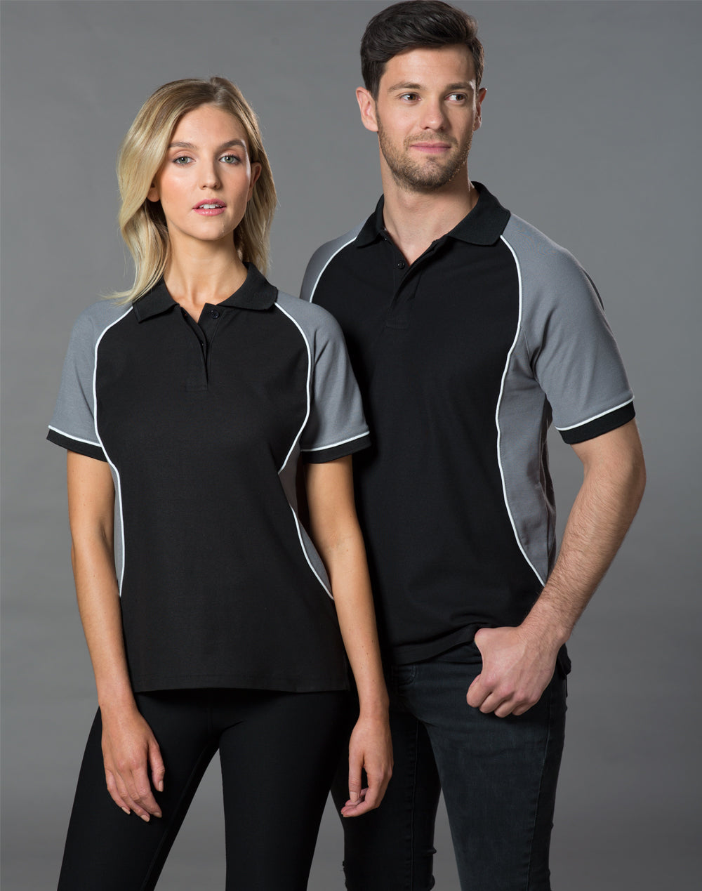 Arena Polo Men's - Black/White/Grey - Model
