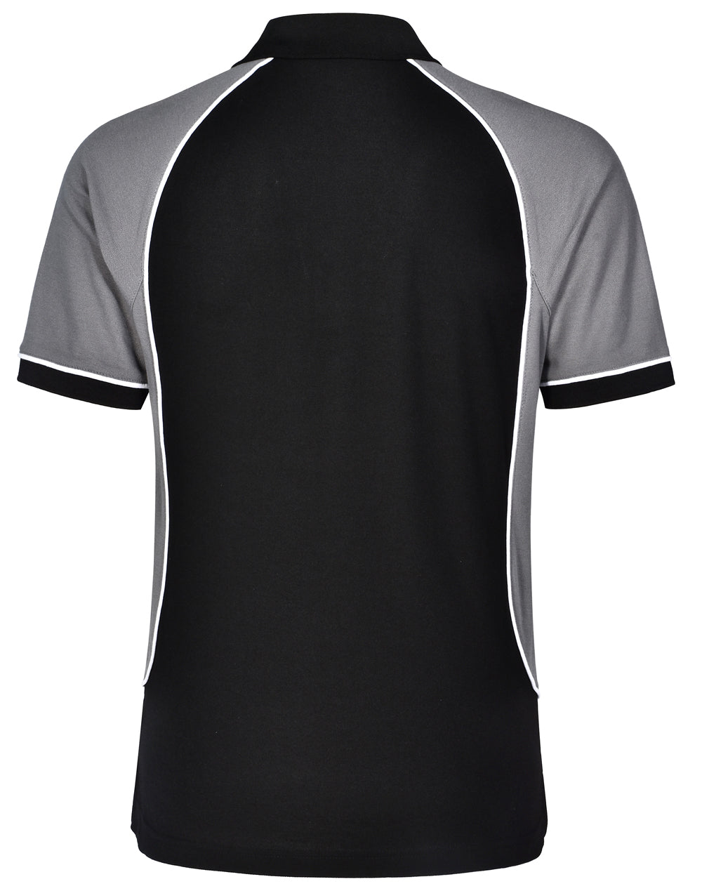 Arena Polo Men's - Black/White/Grey - Back